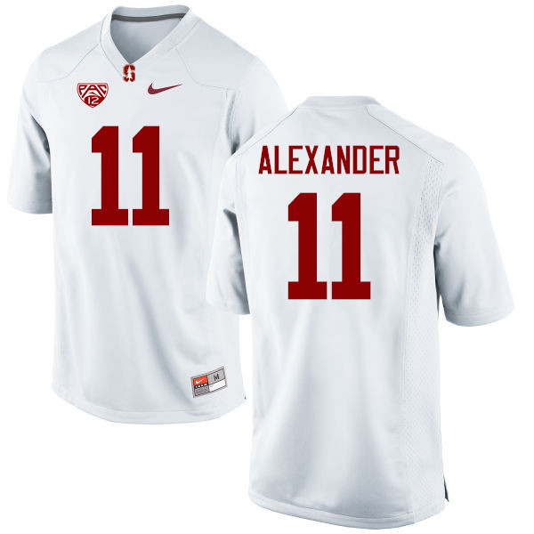 Men Stanford Cardinal #11 Terrence Alexander College Football Jerseys Sale-White - Click Image to Close